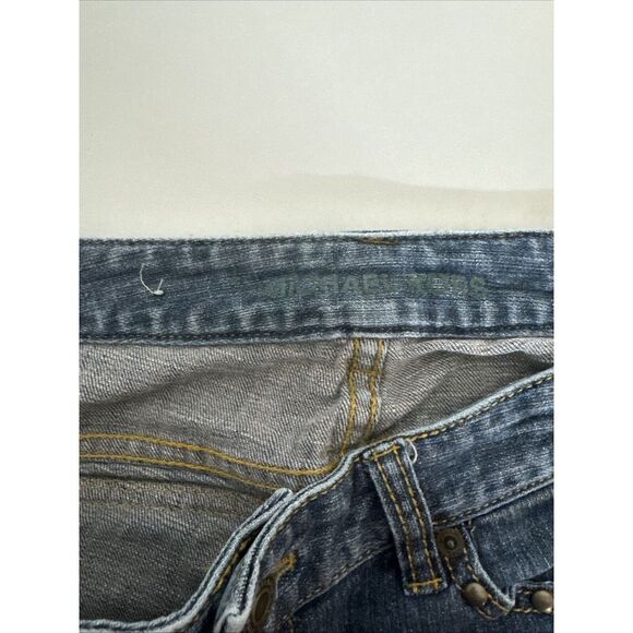 Michael Kors Jeans Women Size 4 Blue Bootcut Pocket Flaps Rivets Low Rise - Picture 11 of 12